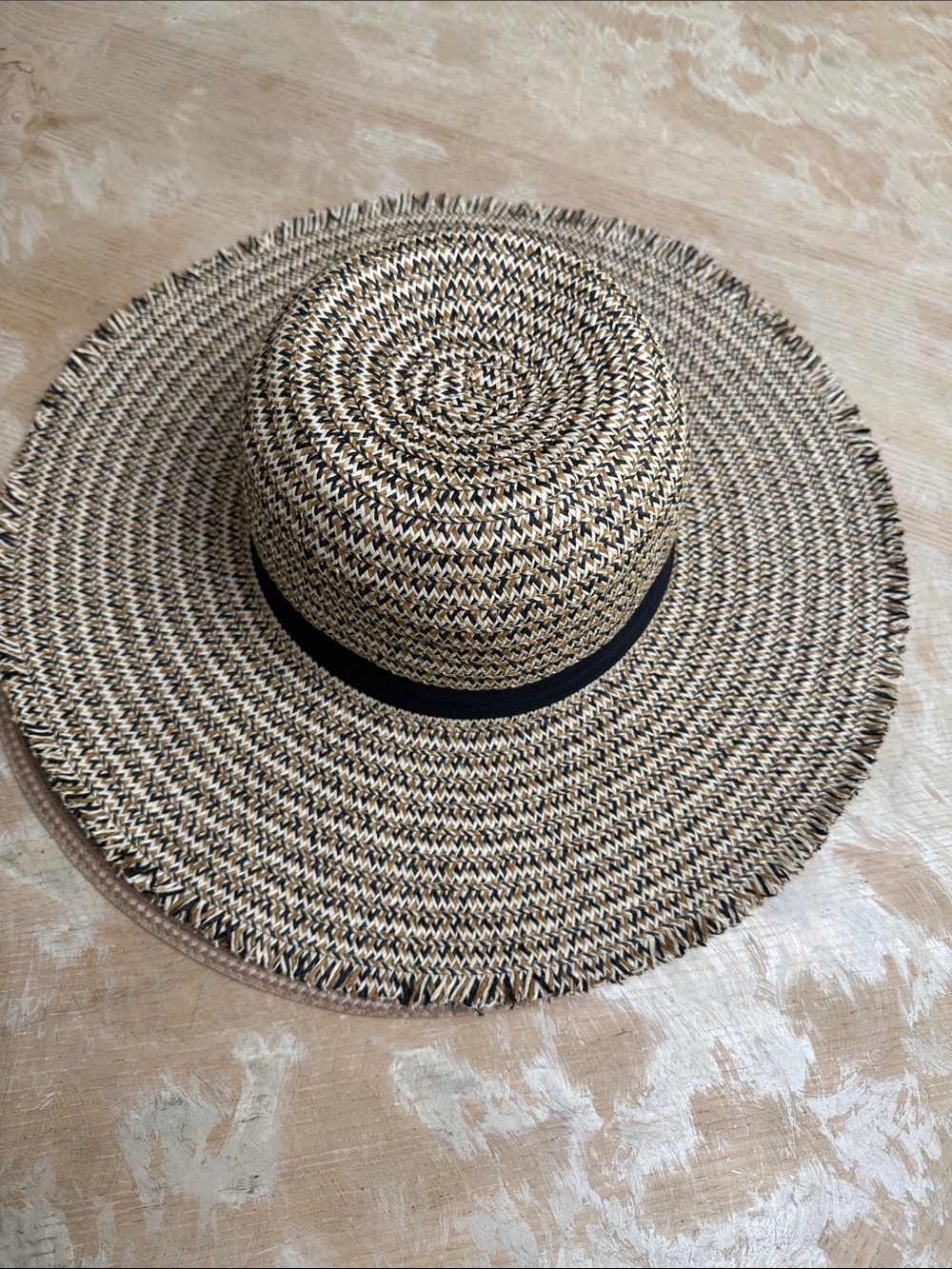 Steve Madden 🌞 Floppy Fedora Herringbone straw hat
